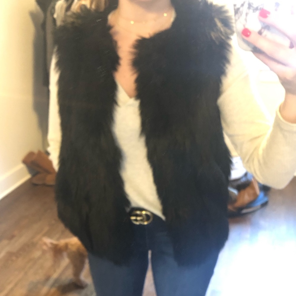 Topshop faux fur vest